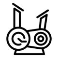 Equipment exercise bike icon, outline style