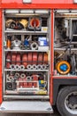 Equipment of a Fire Engine Royalty Free Stock Photo