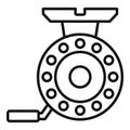 Equipment fishing reel icon, outline style