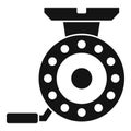 Equipment fishing reel icon, simple style