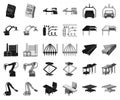 Equipment and machine black,monochrome icons in set collection for design.Technical progress of the factory vector