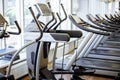 Equipment And Machines At The Modern Gym Room Fitness Center. Royalty Free Stock Photo