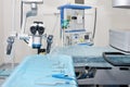 Equipment and medical devices in modern operating room. Surgical room modern equipment in the hospital. Royalty Free Stock Photo