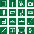 Equipment for men icon on green button