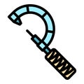 Equipment micrometer icon color outline vector Royalty Free Stock Photo