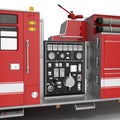 Equipment of a modern fire engine on White. 3D illustration Royalty Free Stock Photo