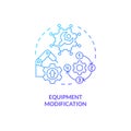Equipment modification blue gradient concept icon Royalty Free Stock Photo