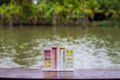 PH Test Kit on swim pool river water inspector Royalty Free Stock Photo