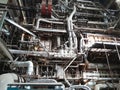 Equipment, piping and electrical machines inside of modern industrial power plant