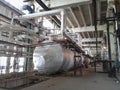 Equipment, piping and electrical machines inside of modern industrial power plant