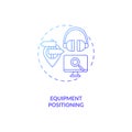 Equipment positioning concept icon Royalty Free Stock Photo