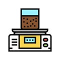 equipment for soil testing and weight measuring color icon vector illustration Royalty Free Stock Photo