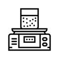 equipment for soil testing and weight measuring line icon vector illustration