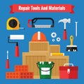 Equipment Tools Icons Set in a Flat Design