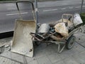 Equipment and tools for Sidewalk repair. Royalty Free Stock Photo