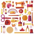 Equipments Vector Poster for Sewing and Handmade