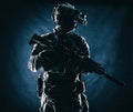 Commando with night vision goggles studio shoot Royalty Free Stock Photo