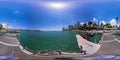 360 equirectangular photo Miami Bayside Marketplace Royalty Free Stock Photo