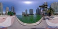 360 equirectangular photo Miami River tour boat