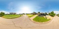 360 equirectangular photo Typical residential homes near the Oklahoma Capitol Building