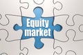 Equity market word on jigsaw puzzle