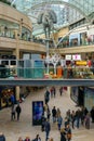 Customers and Shoppers Walking inside the Trinity Leeds Shopping Centre.West Yorkshire,England Royalty Free Stock Photo