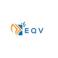 EQV credit repair accounting logo design on white background. EQV creative initials Growth graph letter logo concept. EQV business Royalty Free Stock Photo