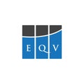 EQV letter logo design on WHITE background. EQV creative initials letter logo concept. EQV letter design Royalty Free Stock Photo