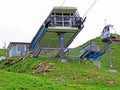 4er Sesselbahn Sternen zum Klein Sternen or 4-seater Chairlift Hoch-Ybrig - Seebli Kl. Sternen on the slopes of the Schwyz Alps Royalty Free Stock Photo