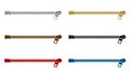 Zipper ,fastener vector illustration set /color variations / horizontal Royalty Free Stock Photo