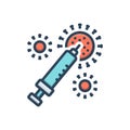 Color illustration icon for Eradicate, virus and germs