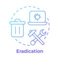 Eradication blue gradient concept icon Royalty Free Stock Photo