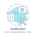 Eradication soft blue concept icon Royalty Free Stock Photo