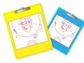 Erasable basketball coach board Royalty Free Stock Photo