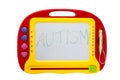 Erasable drawing board with the word Autism