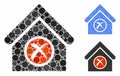 Erase Building Composition Icon of Circle Dots