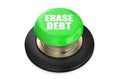 Erase Debt green push button