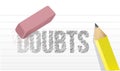 Erase doubts concept illustration design Royalty Free Stock Photo