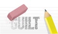 Erase guilt concept illustration design Royalty Free Stock Photo