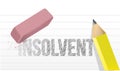 Erase insolvency concept illustration Royalty Free Stock Photo