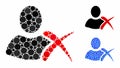 Erase Mosaic Icon of Round Dots