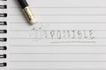 Erase word from impossible to possible Royalty Free Stock Photo