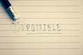 Erase word from impossible to possible Royalty Free Stock Photo