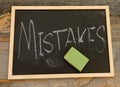 Erase your mistakes concept