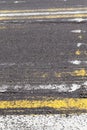 Erased road markings