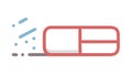 Eraser with Dust Particles Icon, Correction Tool, vector design Generative AI Royalty Free Stock Photo