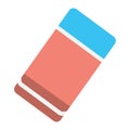 Eraser flat icon, education and school, rubber