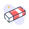 Flat outline icon of eraser representing correction, drawing, and writing tasks Royalty Free Stock Photo