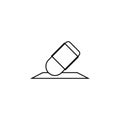 Eraser icon. Erase pencil line symbol. Correct or Edit drawing s