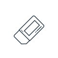 eraser icon vector from school concept. Thin line illustration of eraser editable stroke. eraser linear sign for use on web and Royalty Free Stock Photo